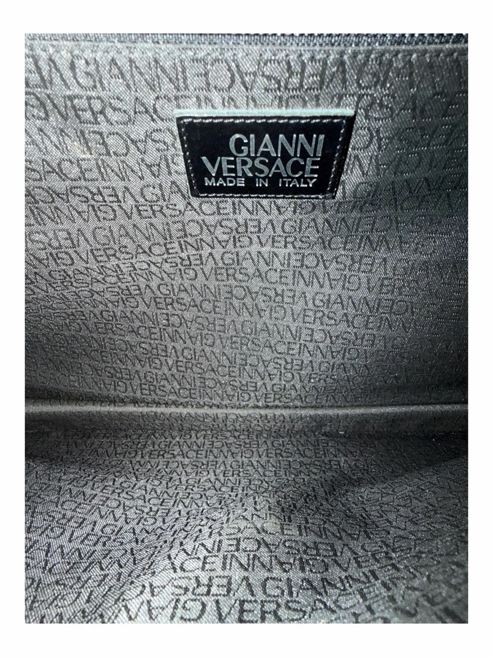 Vtg Gianni Versace Leather Briefcase Document Case Portfolio Combination Lock
